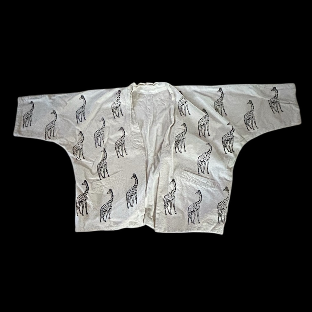 Giraffe Print Kimono Cardigan